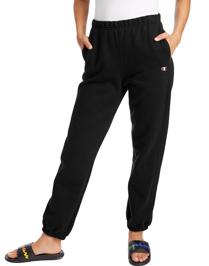 Champion Trainingsbroek Dames - Zwart - Reverse Weave Boyfriend ( 968057-NBL )